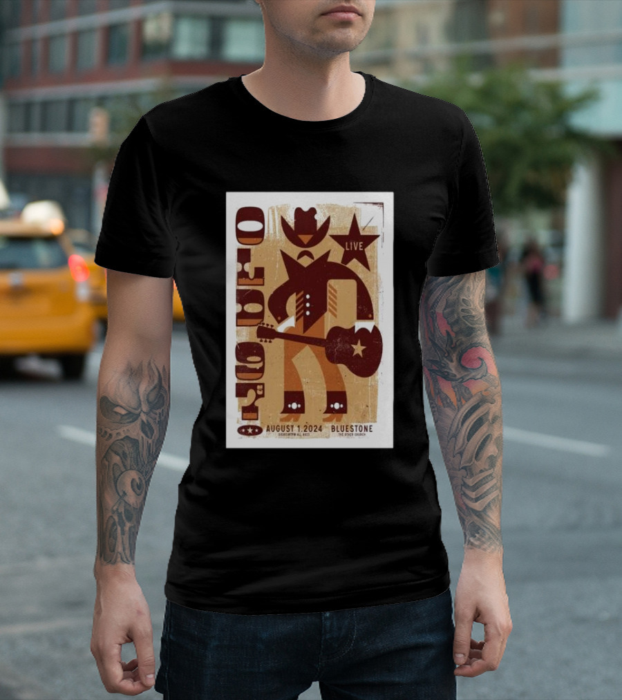 Old 97’s Live August 1 2024 The Bluestone Columbus Concert Cowboy Guitar Star T-Shirt