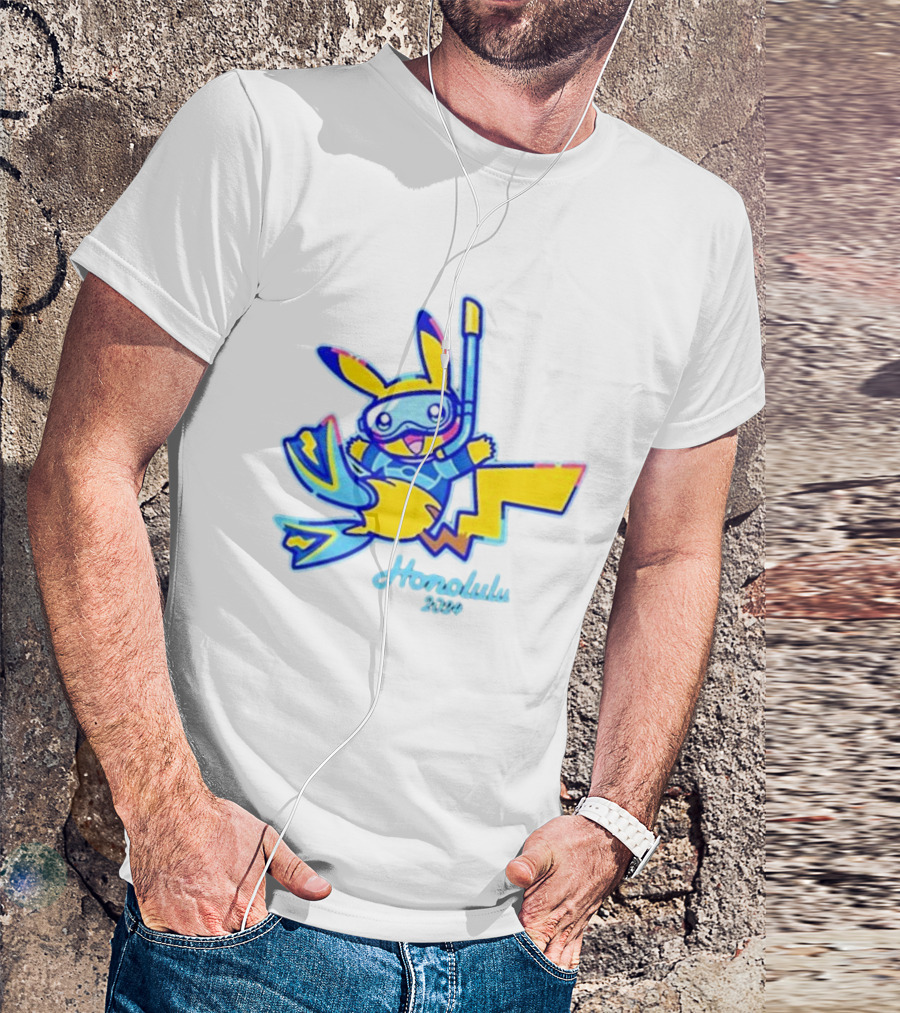Pokémon Go Champions Honolulu 2024 Worlds Pikachu Snorkeling T-Shirt