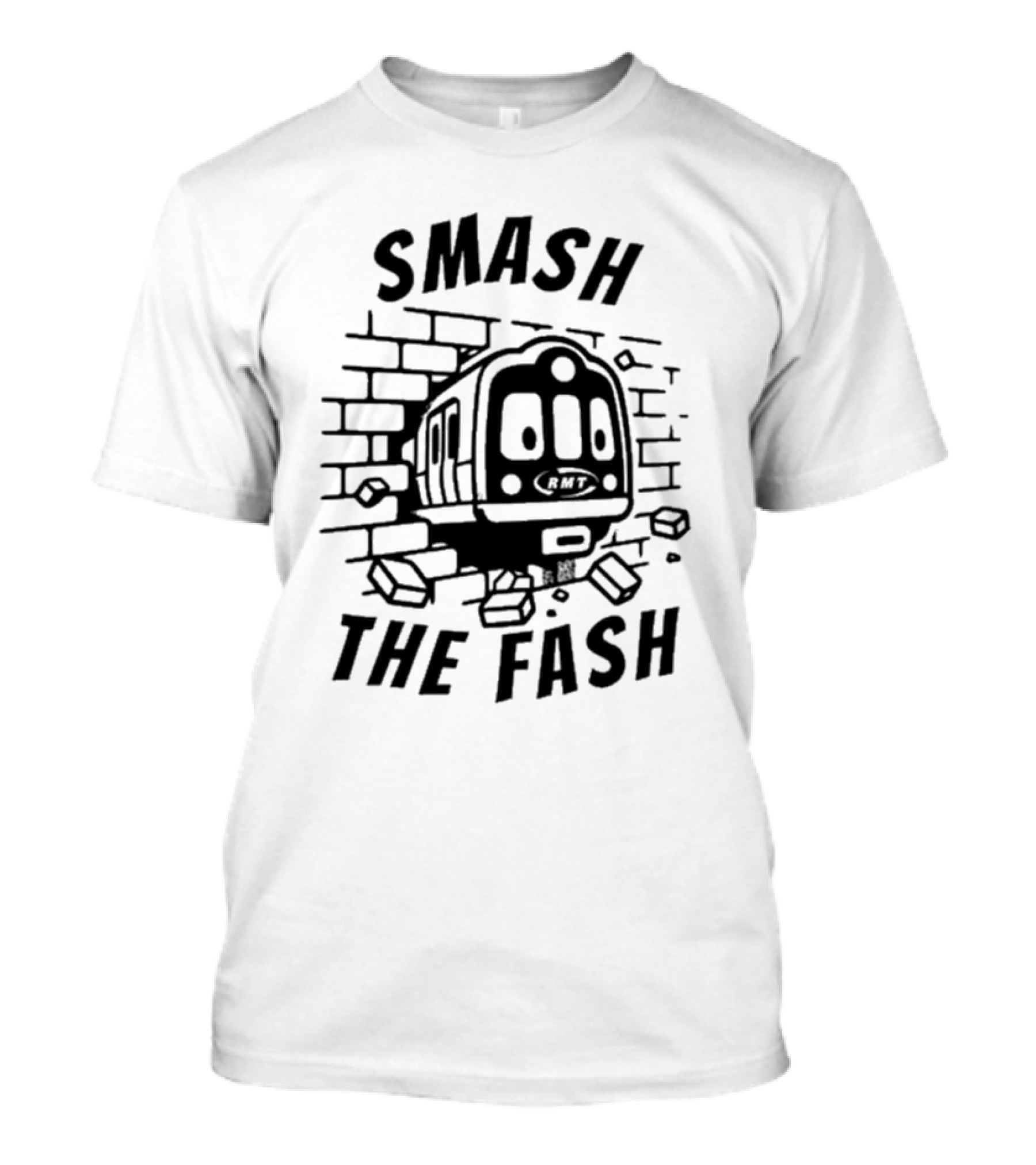 SMASH THE FASH RMT Train Breaking Through Wall T-Shirt