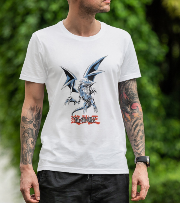 TB 2623 Yu-Gi-Oh Blue Eyes White Dragon Kanji T-Shirt