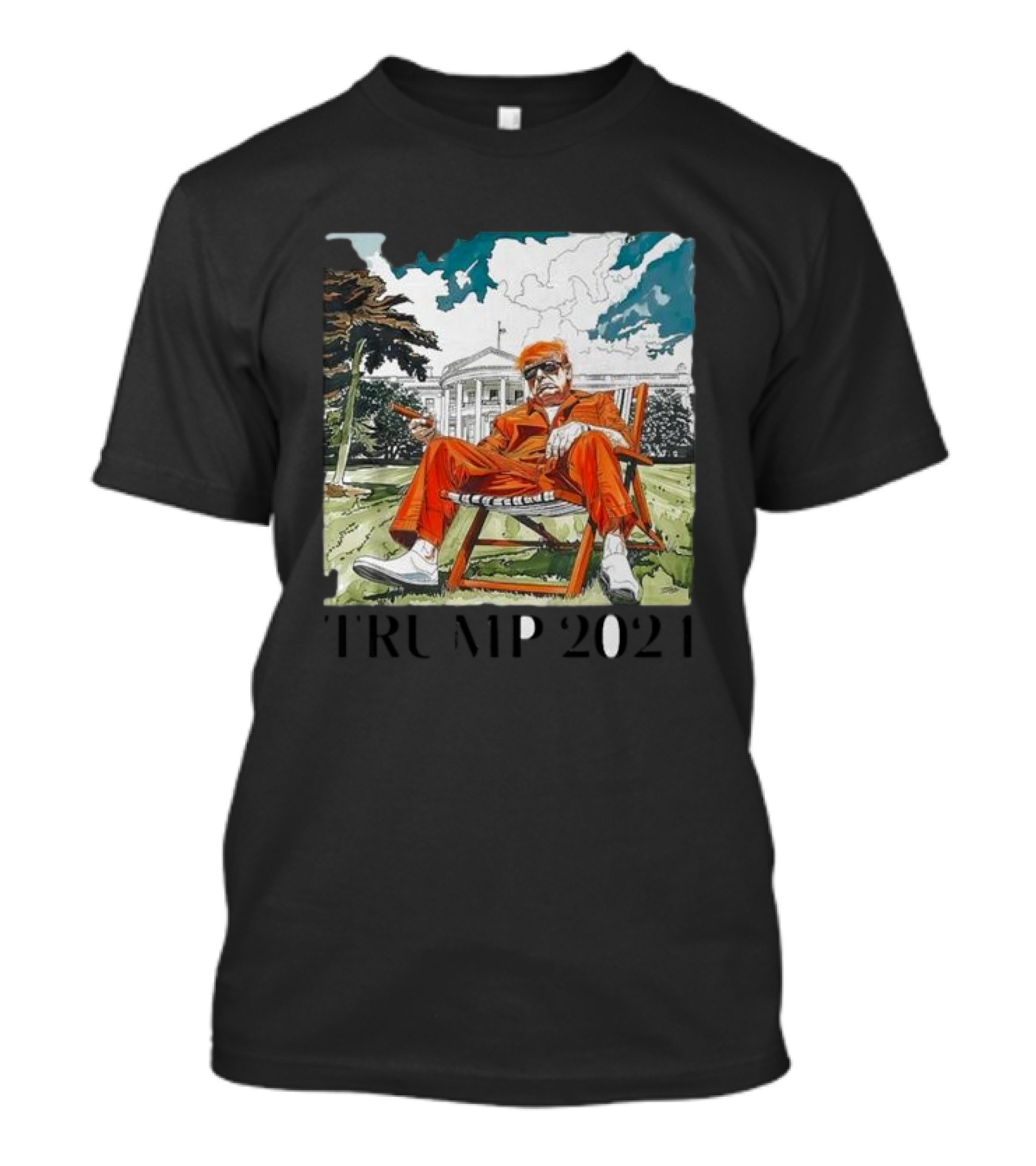 TRUMP 2024 Take America Back US Flag Voting Convicted Felon White House T-Shirt