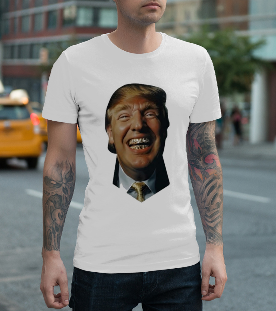 Trump Grill Teeth Grin Face Concept T-Shirt