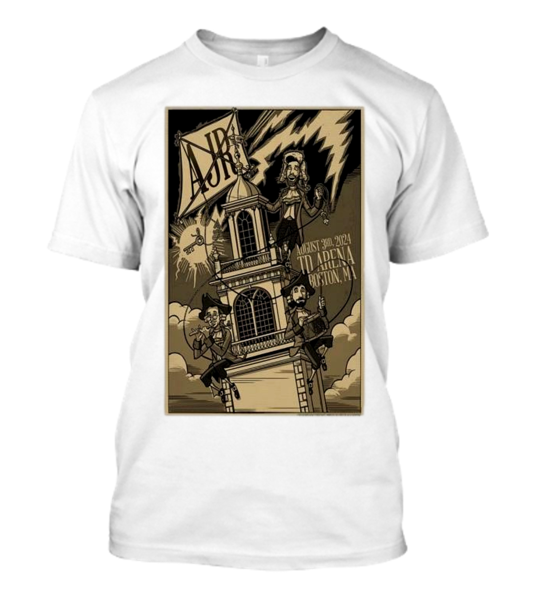 AJR Live At TD Garden Boston MA August 3 2024 Tower Theme T-Shirt