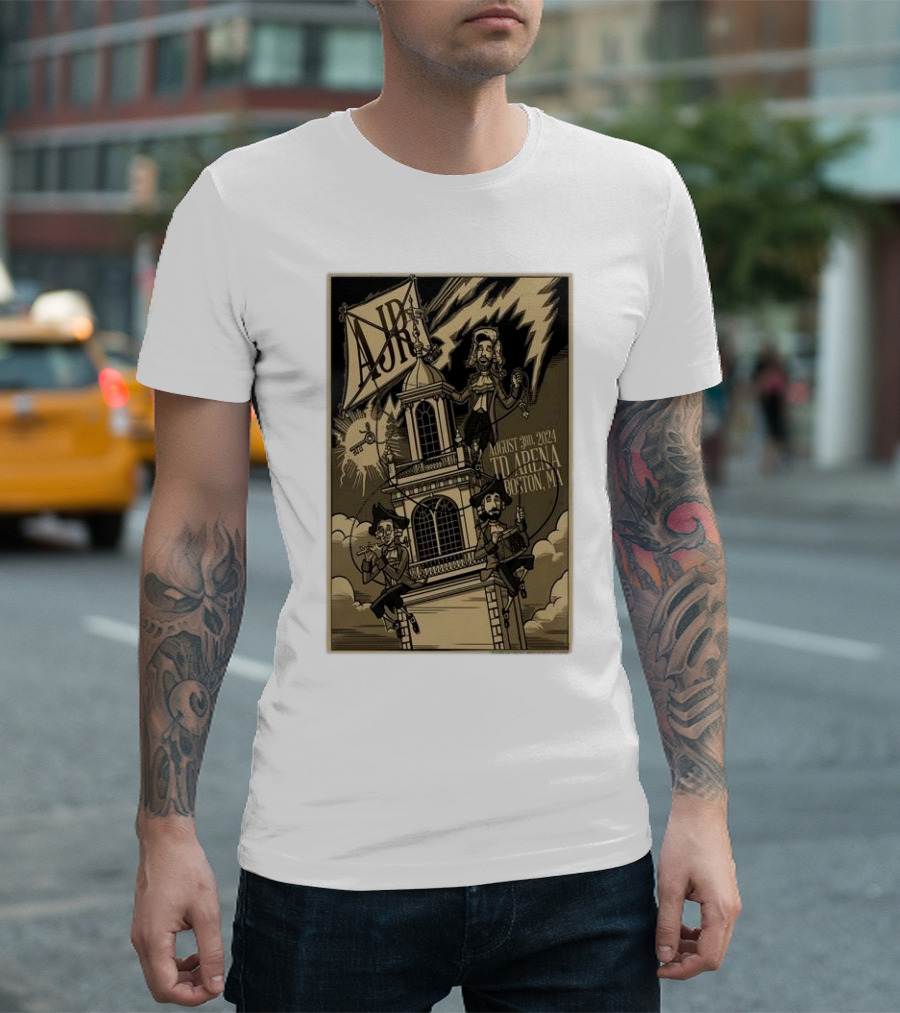 AJR Live At TD Garden Boston MA August 3 2024 Tower Theme T-Shirt