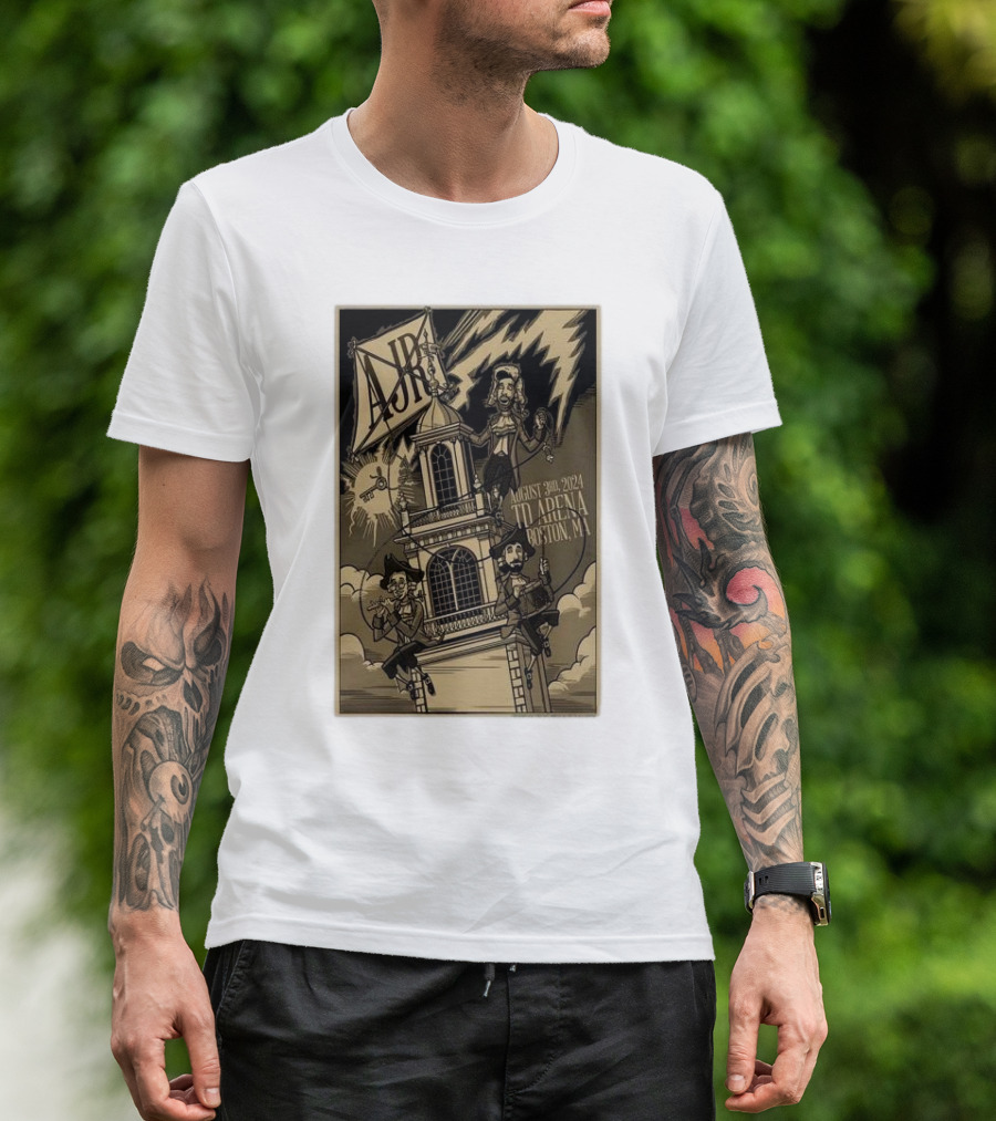 AJR Live At TD Garden Boston MA August 3 2024 Tower Theme T-Shirt