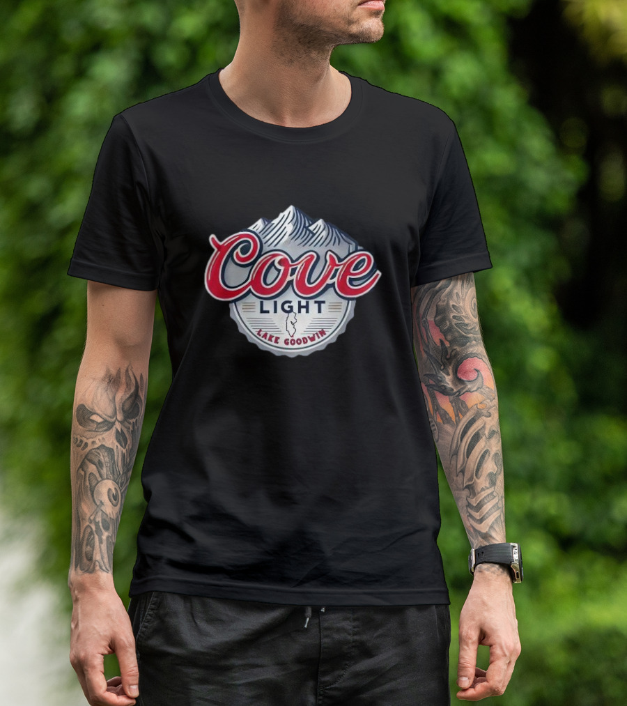 Cove Light Lake Goodwin Washington Mountain Cap T-Shirt
