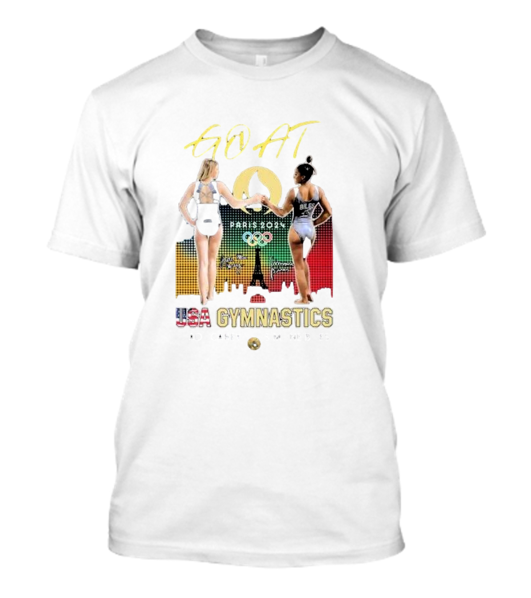 GOAT Paris 2024 USA Gymnastics Carey Biles Olympic Legends T-Shirt