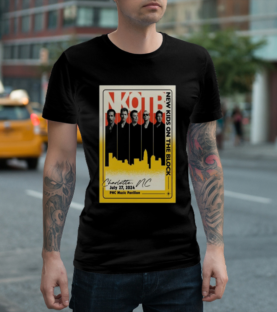 New Kids On The Block Charlotte NC July 27 2024 PNC Music Pavilion T-Shirt