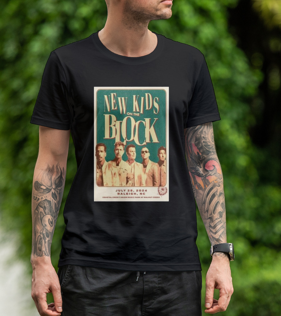 New Kids On The Block Coastal Credit Union Music Park Raleigh NC July 28 T-Shirt