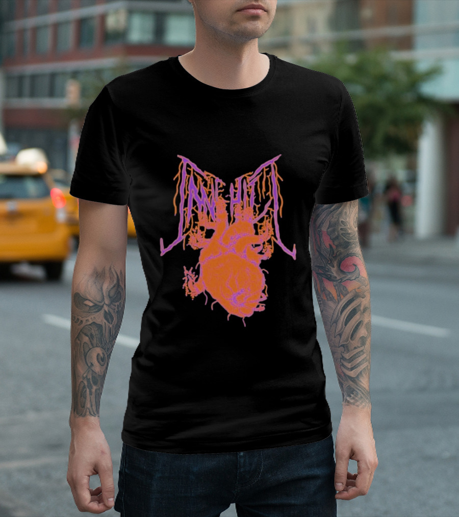Cane Hill Orange Pink Anatomical Heart T-Shirt