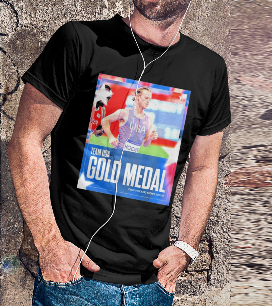 Team USA Cole Hocker Gold Medal Men's 1500m T-Shirt