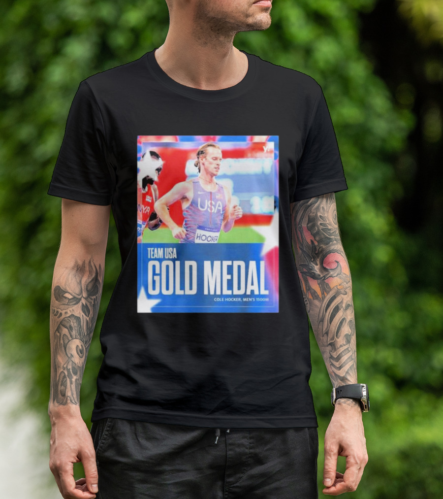 Team USA Cole Hocker Gold Medal Men's 1500m T-Shirt