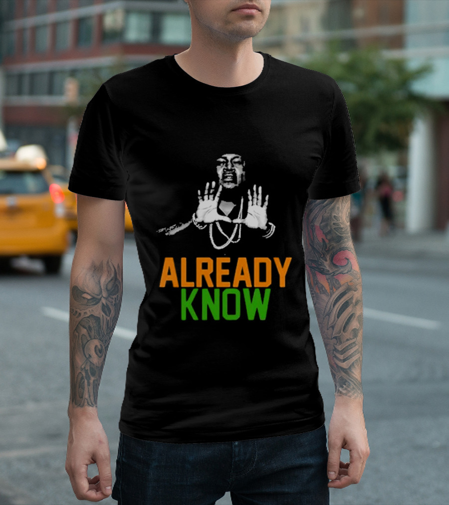 D.a.d.e. X Trick Daddy U Already Know Hands Raised Gesture Orange Green T-Shirt