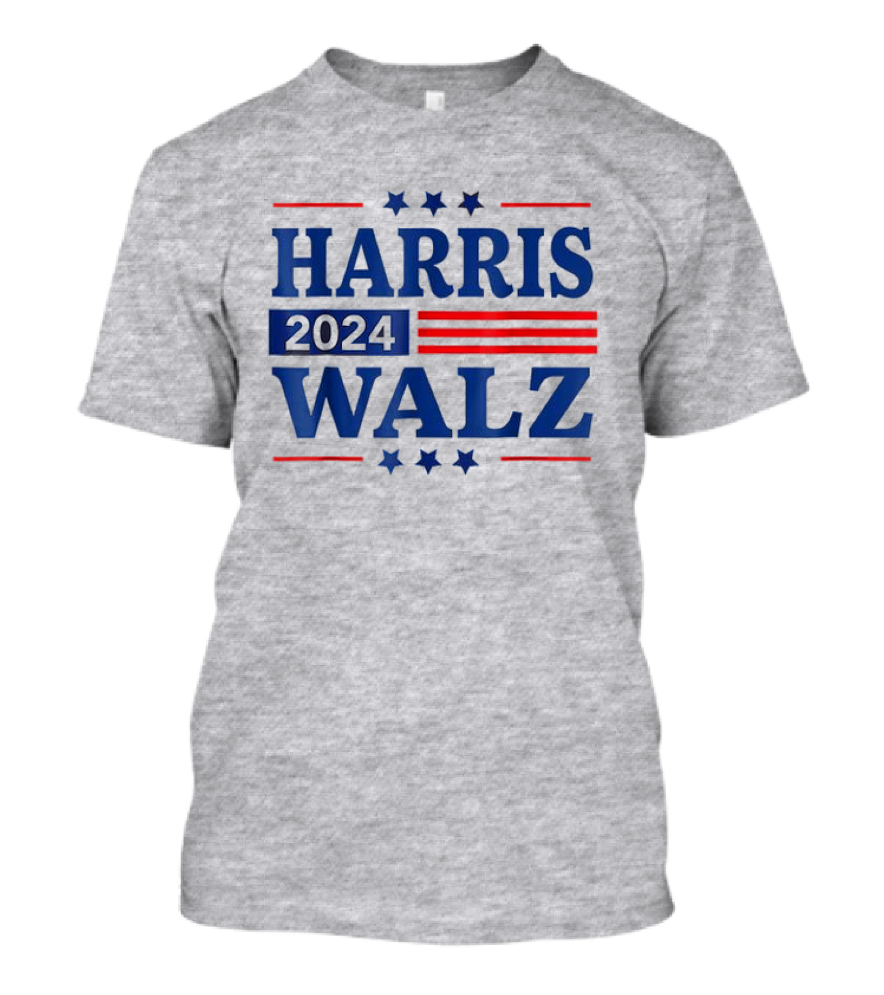Harris Walz 2024 Election Kamala Harris Tim Walz Red Blue Stars Stripes T-Shirt