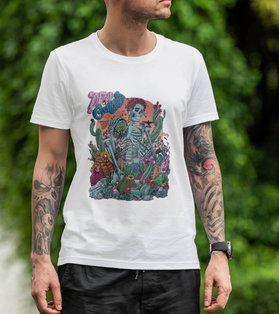 Dead And Company Aug 8 9 10 2024 Skeleton Desert Scene T-Shirt