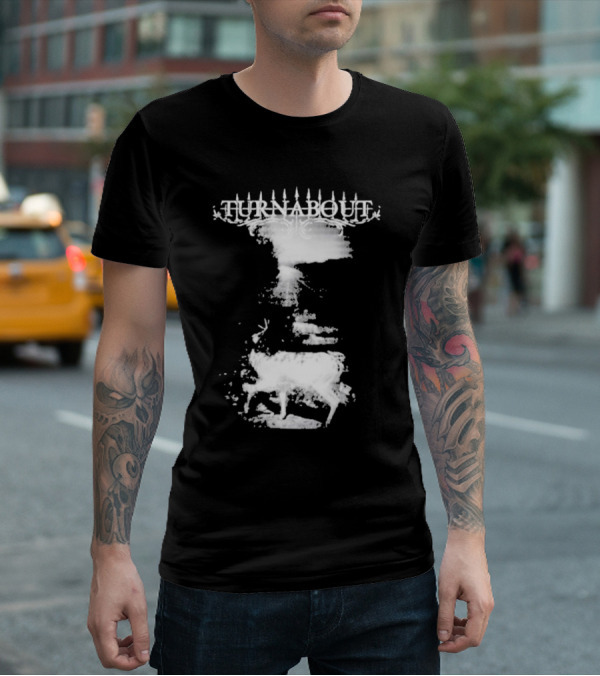 Deadbodyposse Turnabout Mysterious Monochrome Deer Scene T-Shirt