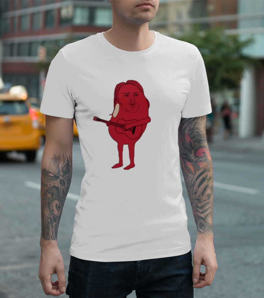 Penkmatters Kurt Cobain Red Character with Guitar T-Shirt