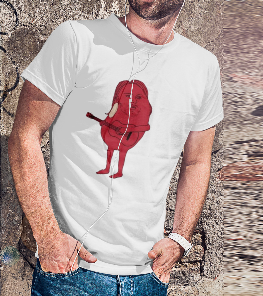 Penkmatters Kurt Cobain Red Character With Guitar T-Shirt