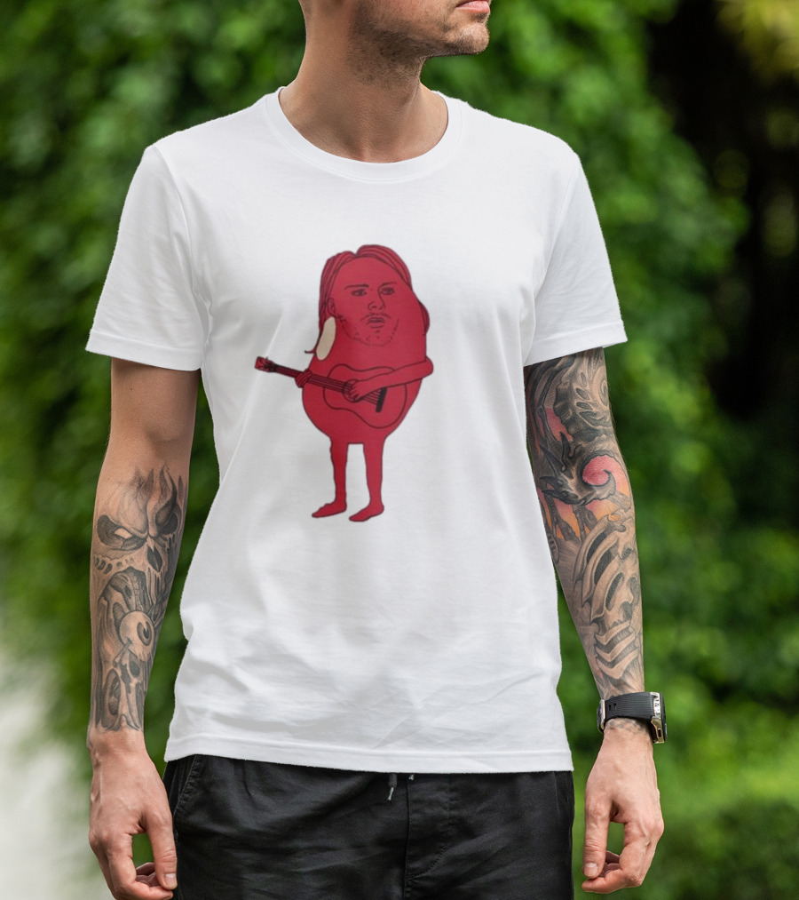 Penkmatters Kurt Cobain Red Character With Guitar T-Shirt