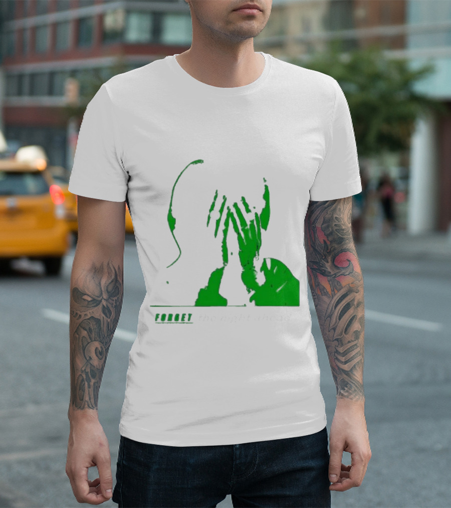 The Twilight Sad Forget The Night Ahead Green Silhouette With White Eyes T-Shirt