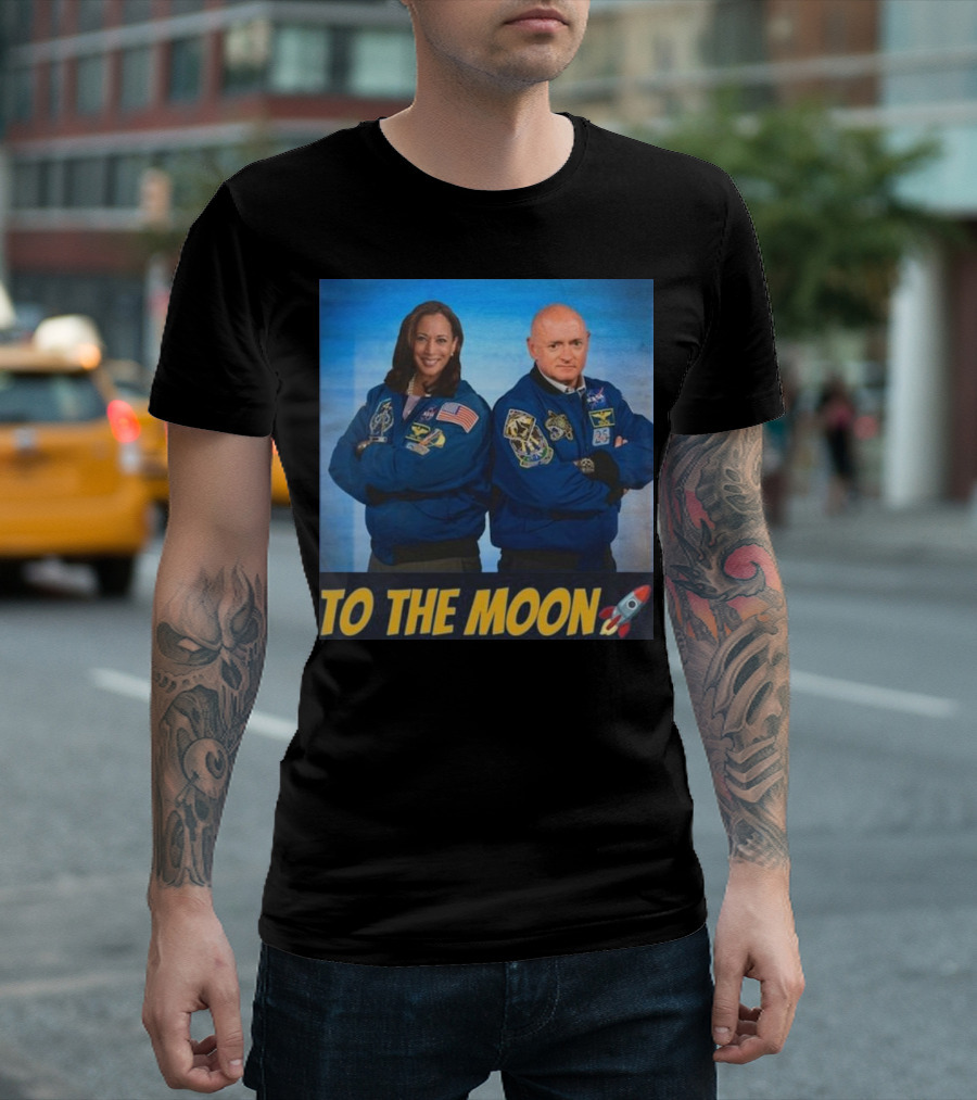 Kamala Harris Mark Kelly To The Moon 2024 NASA Jackets Rocket T-Shirt