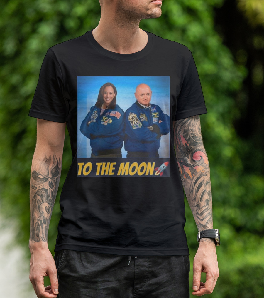 Kamala Harris Mark Kelly To The Moon 2024 NASA Jackets Rocket T-Shirt
