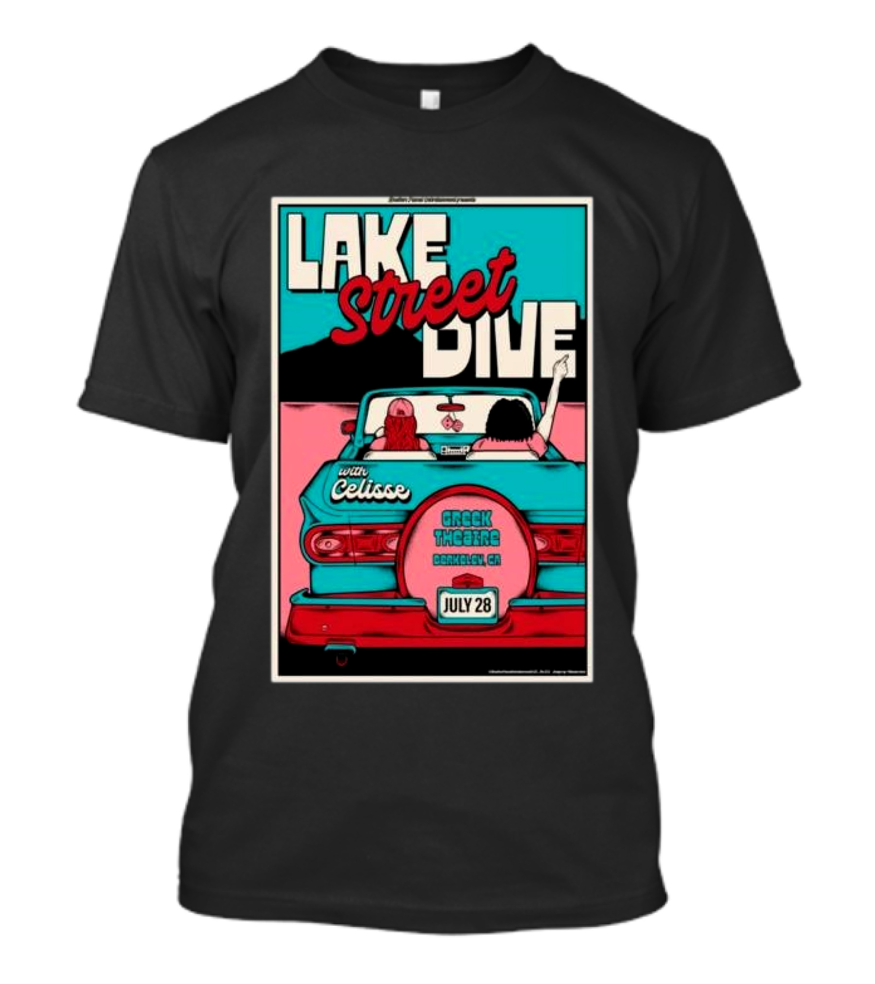 Lake Street Dive With Celisse July 28 2024 Greek Theatre Berkeley CA T-Shirt