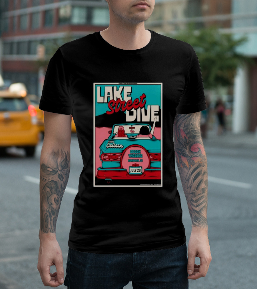 Lake Street Dive With Celisse July 28 2024 Greek Theatre Berkeley CA T-Shirt