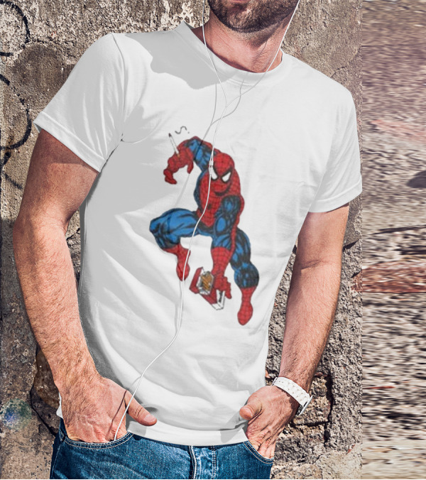 The Amazing Smokerman Comic Parody Smoking Jumping Hero T-Shirt