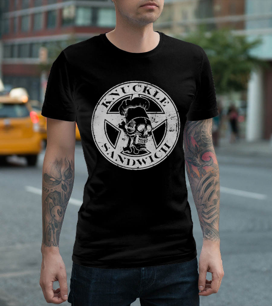 Hunter Fieri Knuckle Sandwich Skull Chef Emblem T-Shirt
