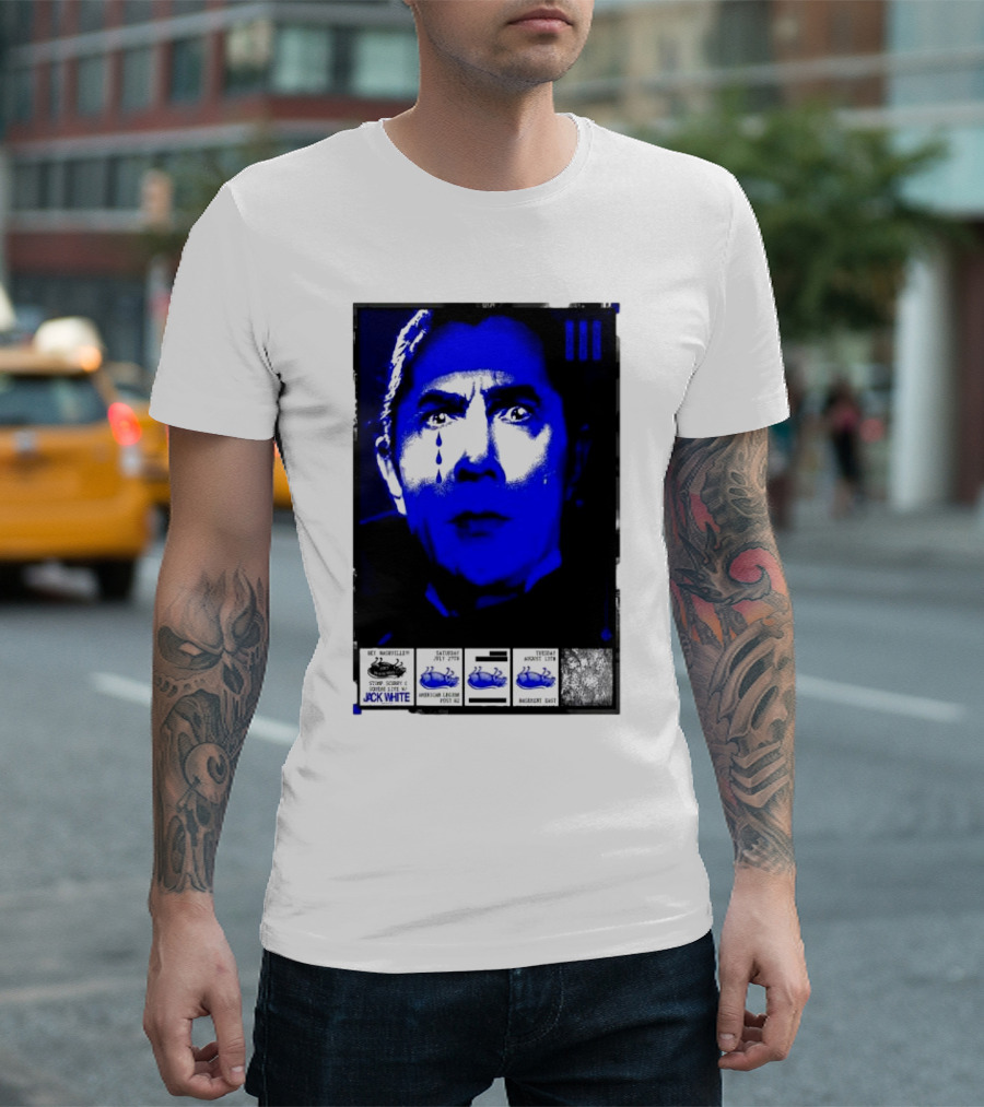 Jack White August 13 2024 The Basement East Nashville TN Blue Dracula T-Shirt