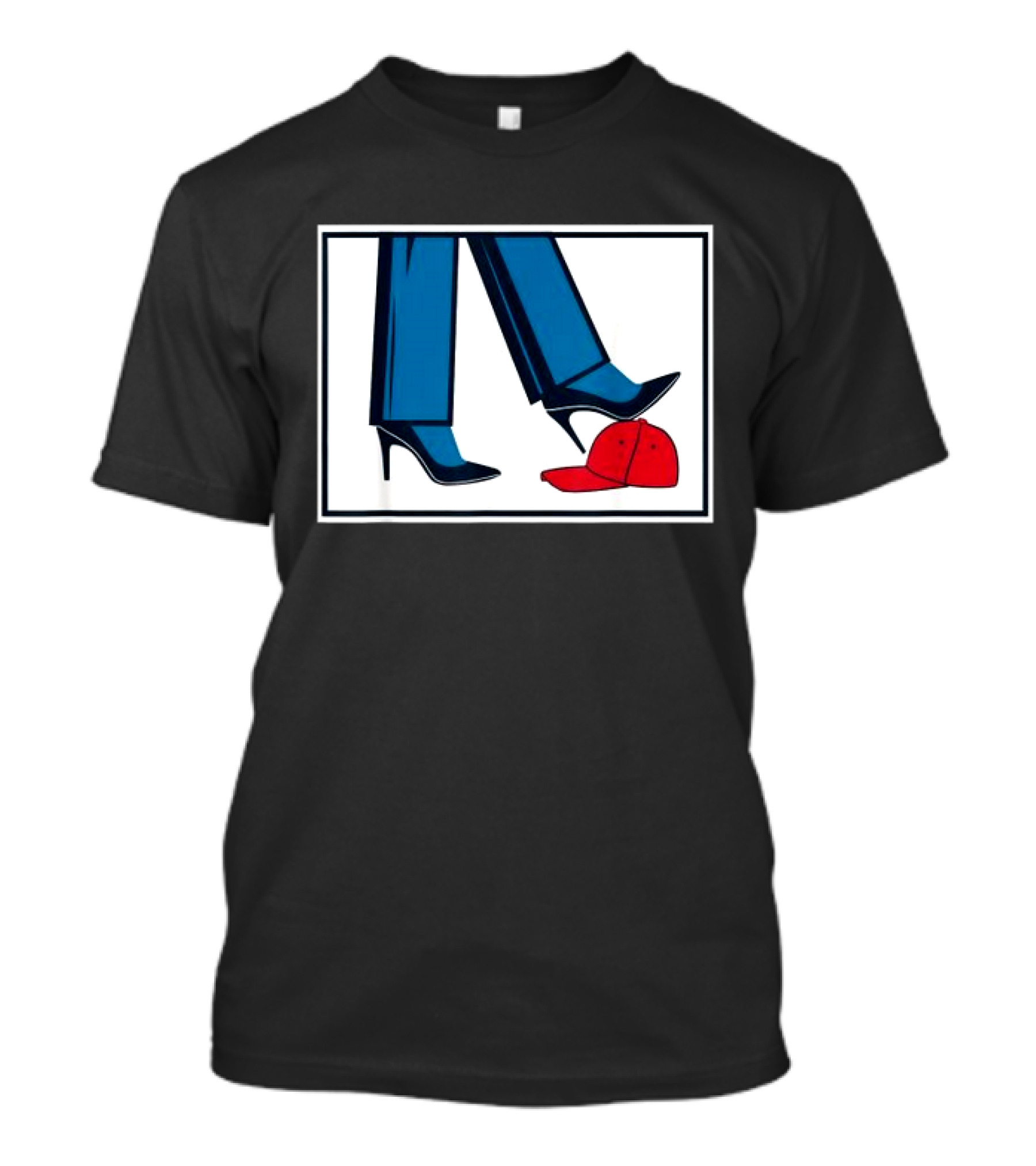 Kamala Harris High Heels Stepping On Red Maga Hat T-Shirt