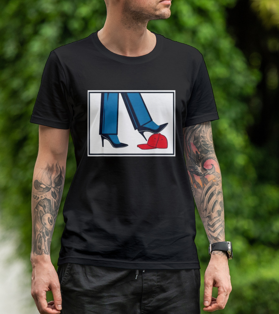 Kamala Harris High Heels Stepping On Red Maga Hat T-Shirt