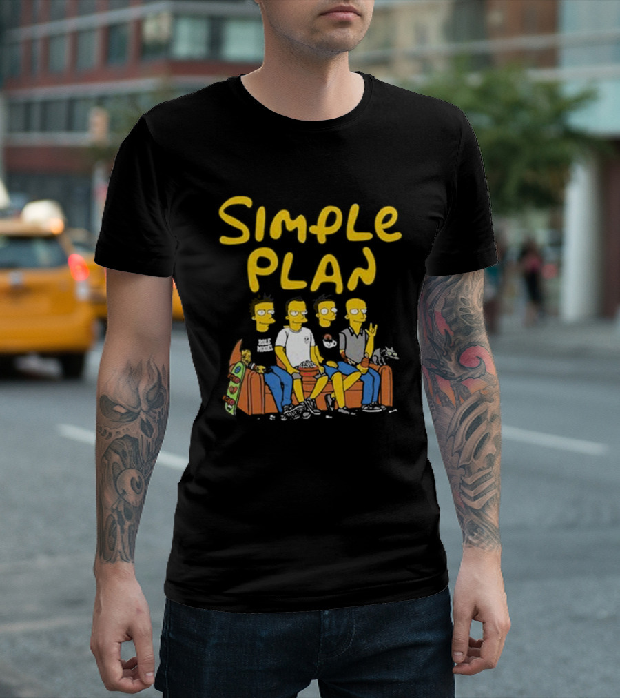Simple Plan Cartoon Band North American Tour T-Shirt