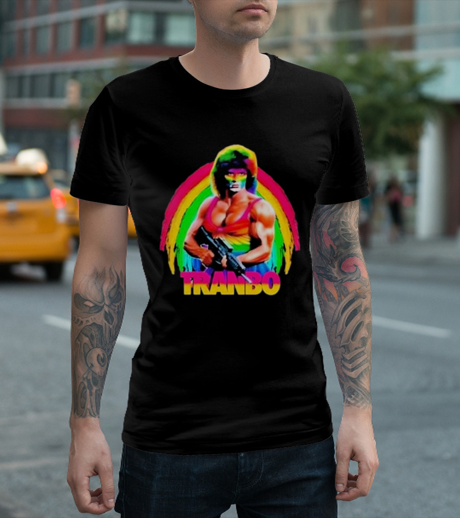 Rambo Tranbo Rainbow Warrior Bold Colors T-Shirt
