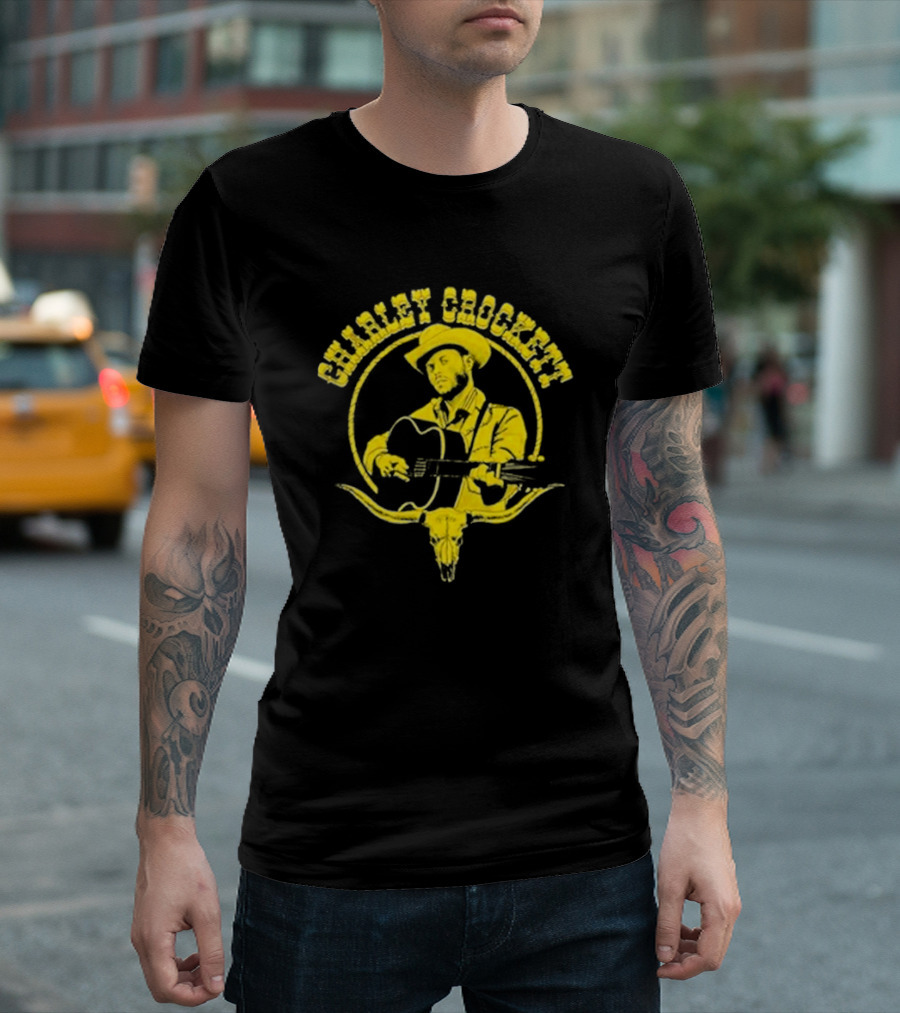 Charley Crockett The Longhorn 2024 Cowboy Guitar Texas Skull T-Shirt