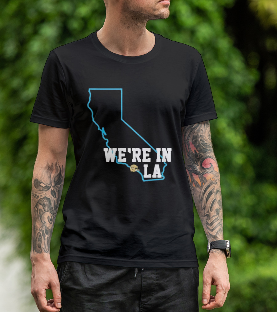 Deshaun Foster We're In LA With California Outline And LA Helmet T-Shirt