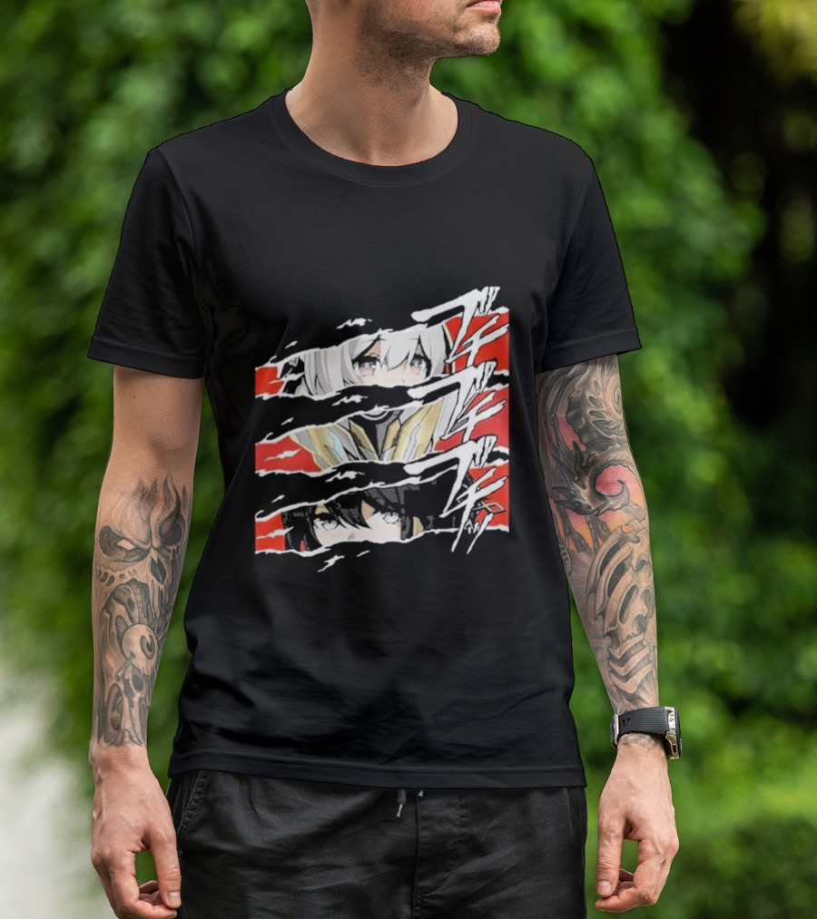 Honkai Star Rail Character Split Faces Ripple Effect T-Shirt