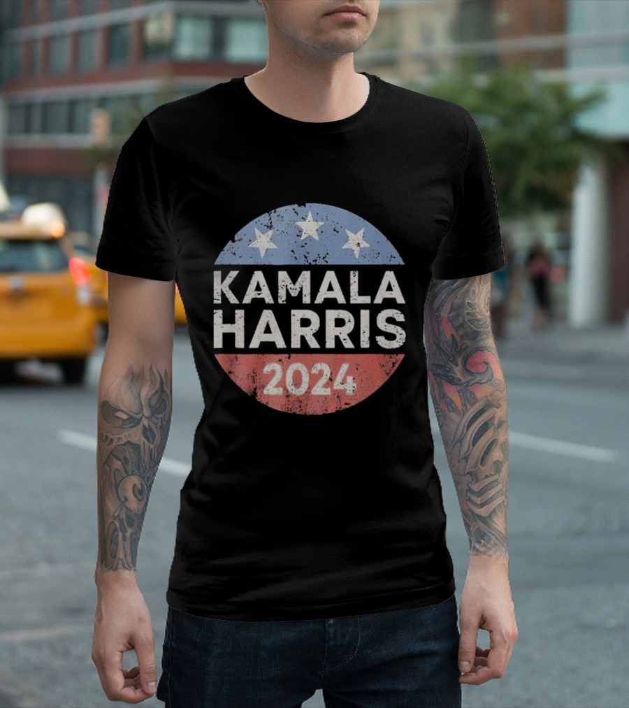 Kamala Harris 2024 Three Stars Election Campaign T-Shirt
