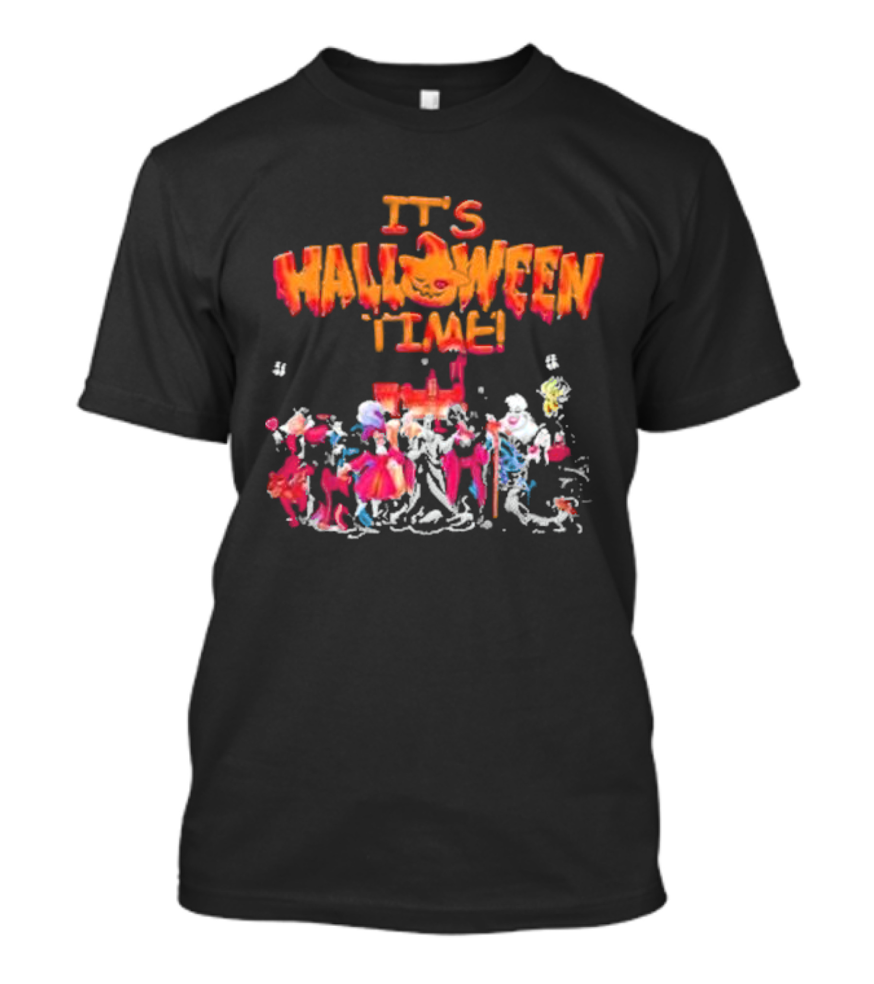 It's Halloween Time Disney Cartoon Characters T-Shirt