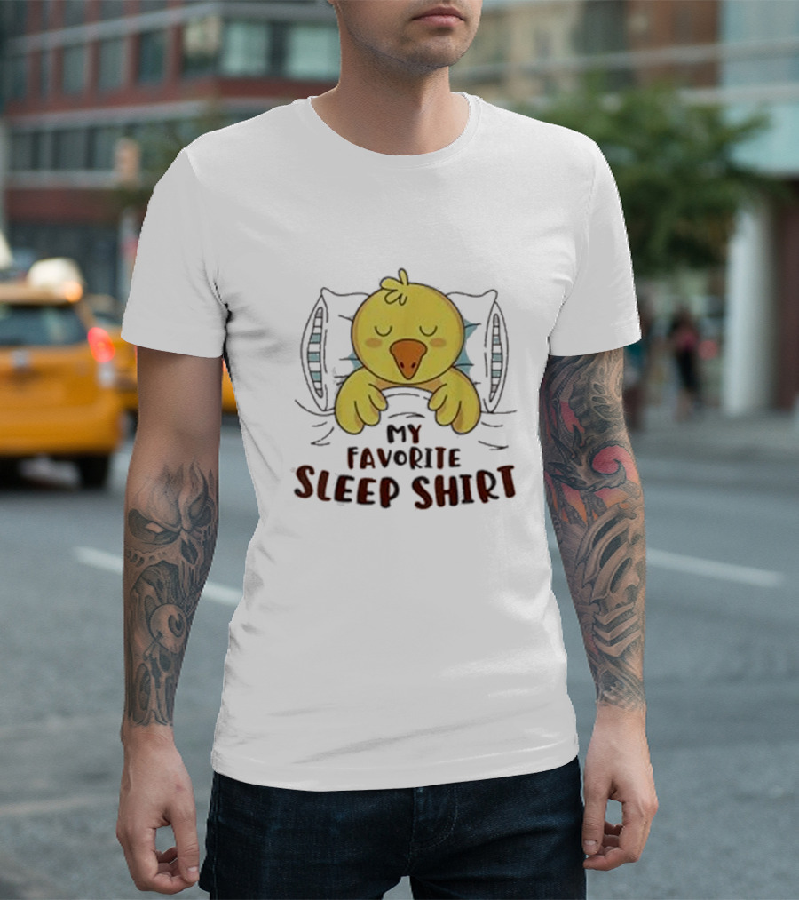 My Favorite Sleep Shirt Cute Duck Sleeping Boys Girls Kids Fun T-Shirt