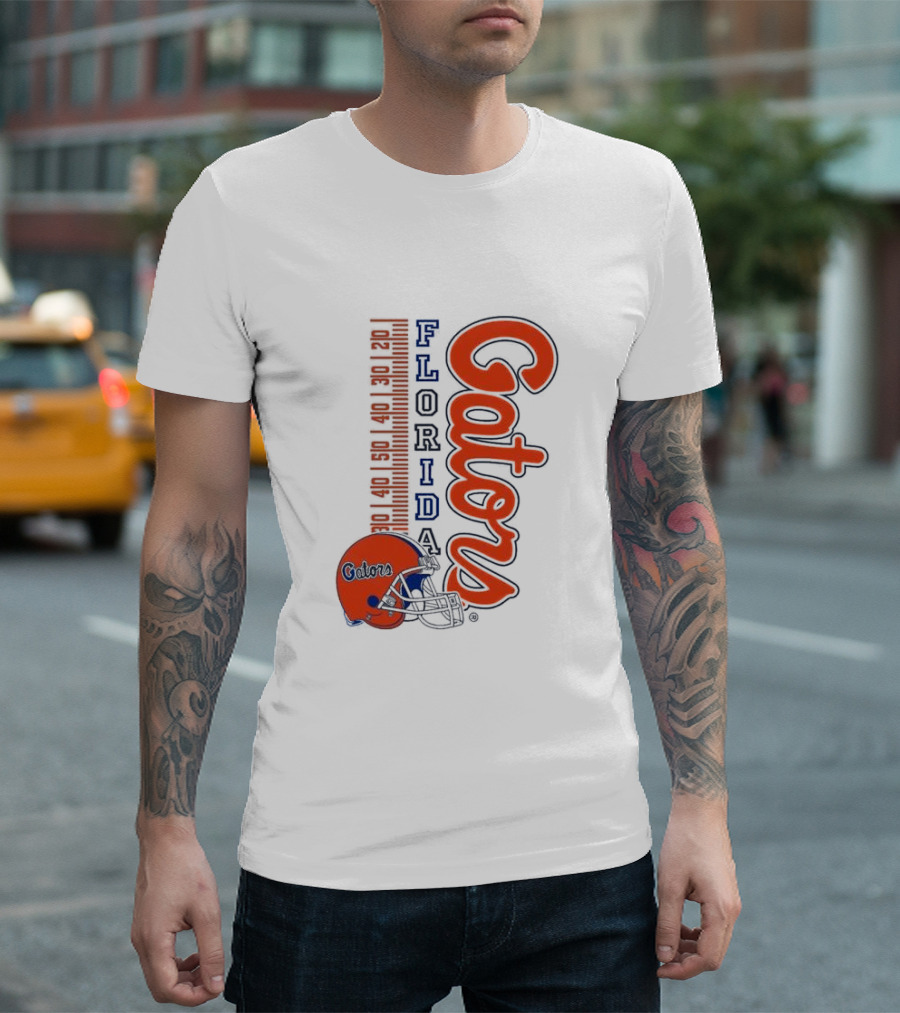Florida Gators Football Helmet Scoreboard T-Shirt
