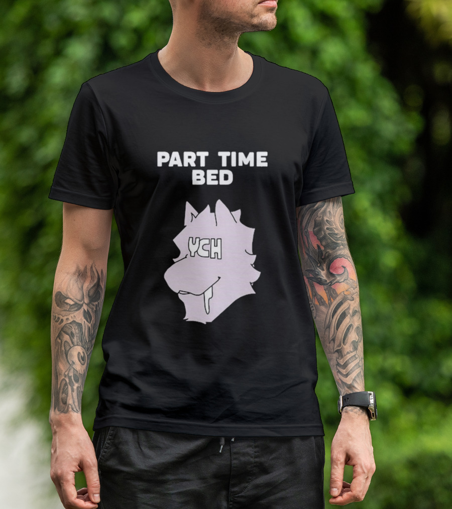 Gustav Indycar Part Time Bed YCH Wolf Head T-Shirt