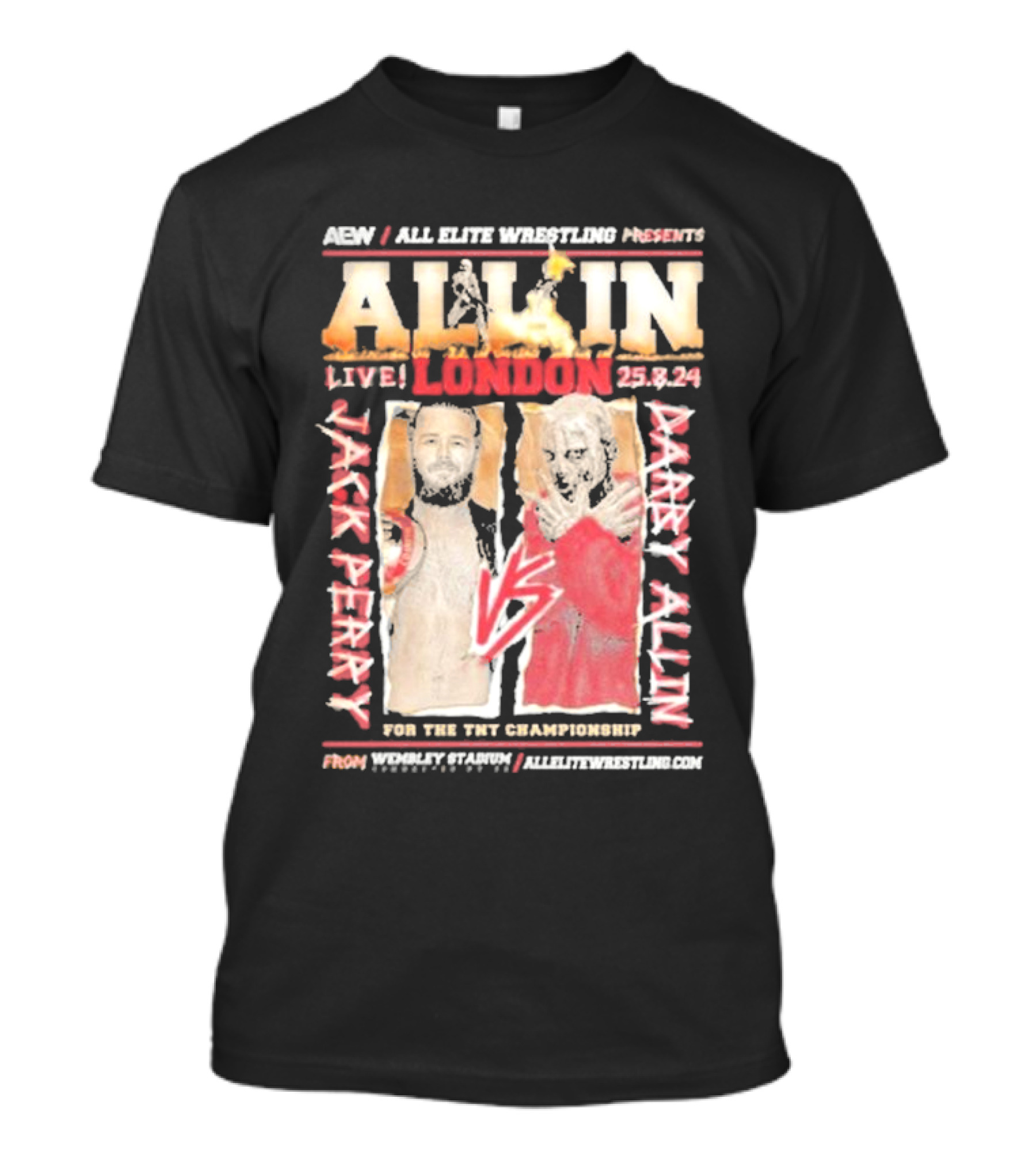 AEW All In Live London 25.8.24 Jack Perry Vs Darby Allin For The TNT Championship Wembley Stadium T-Shirt