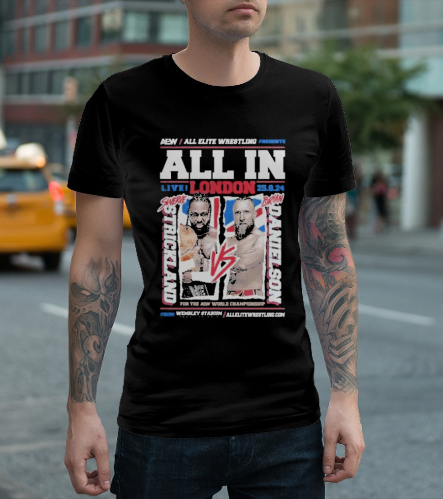 AEW All In Live London 2024 Swerve Strickland Vs Bryan Danielson Matchup T-Shirt