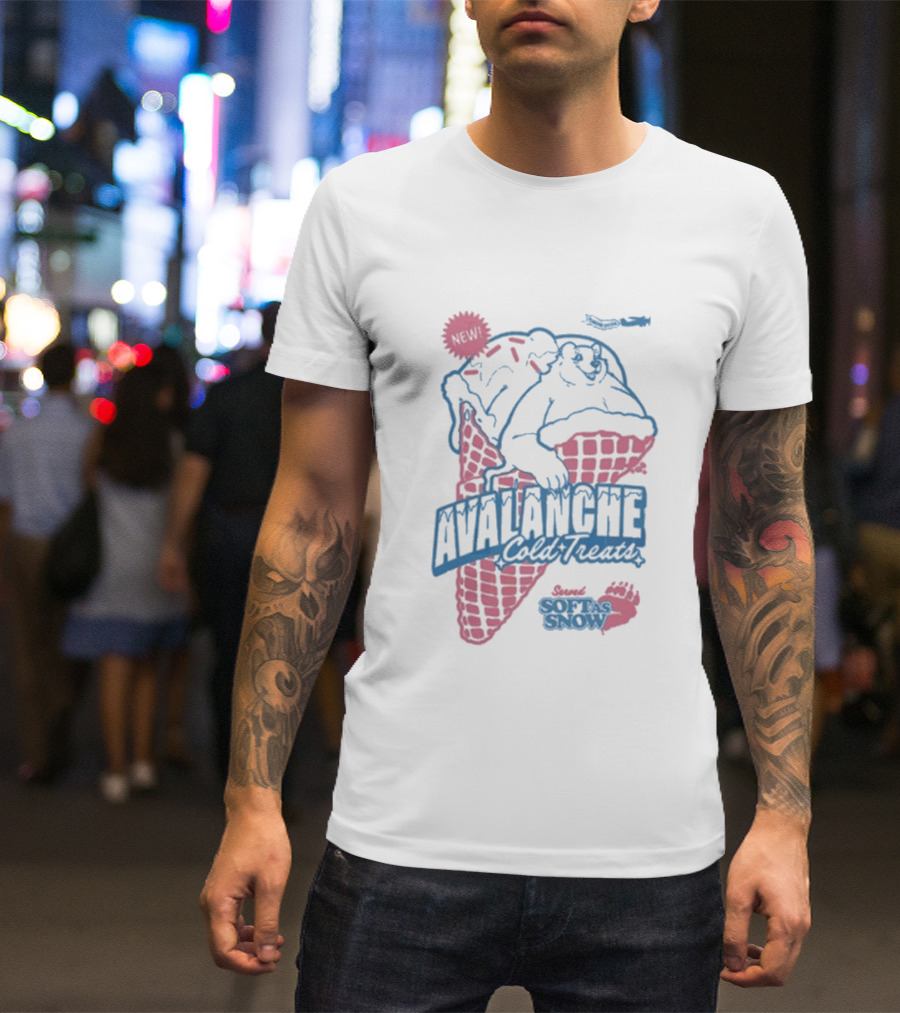 Avalanche Cold Treats Soft As Snow New Bear Cone T-Shirt