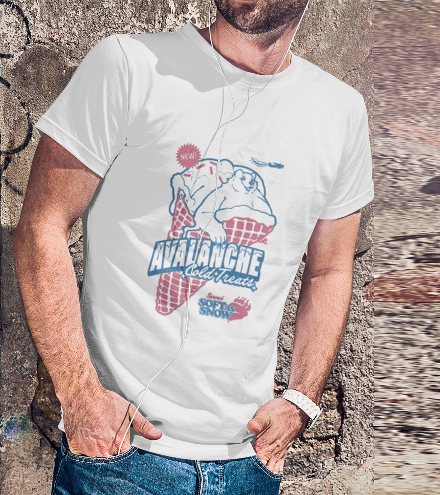 Avalanche Cold Treats Soft As Snow New Bear Cone T-Shirt