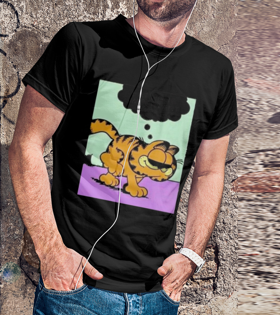 Garfield Eating Is Important Cartoon Character Comic Strip Image T-Shirt