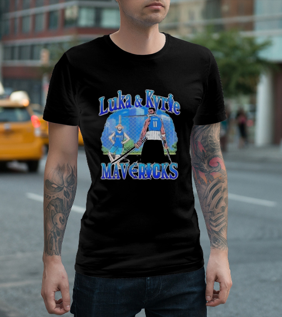 Luka And Kyrie Mavericks Luffy And Zoro Crossover T-Shirt