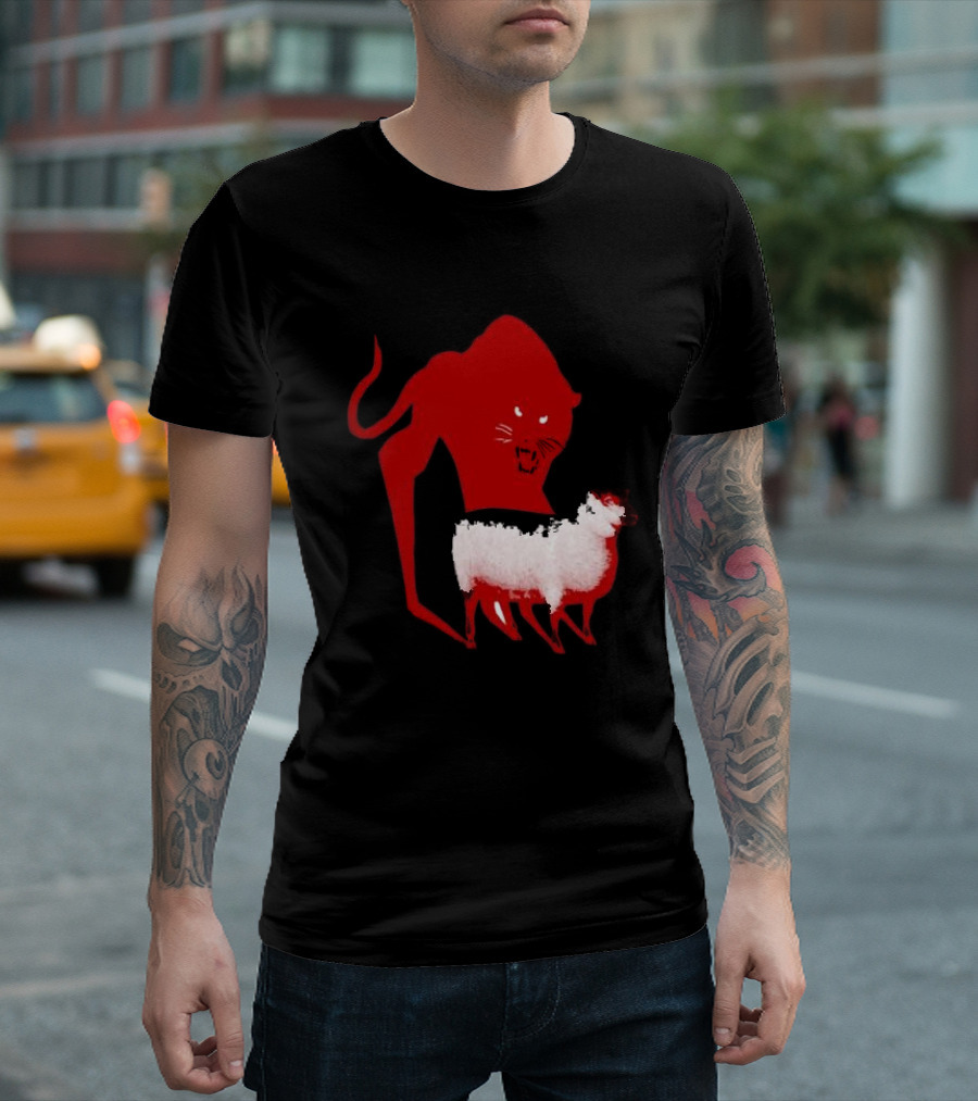Spooks and Messiah’s High Lil Club Red Lion and White Sheep Contrast T-Shirt